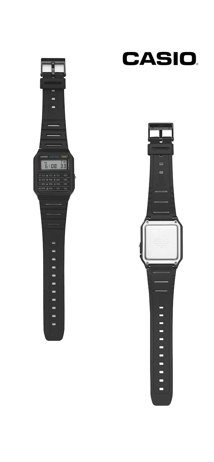카시오 CA-53W-1ZDR (CA-53W-1Z) 데이터뱅크 디지털 스퀘어 빈티지 레트로 공용 우레탄시계 상세 이미지 7