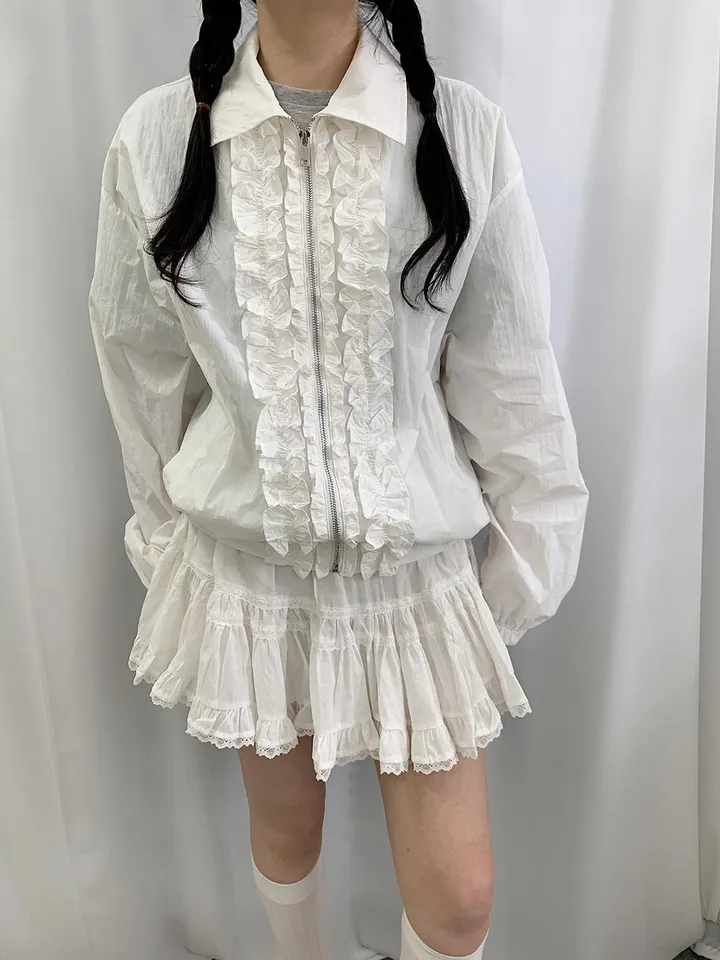 (M-L) 곱창 프릴 카라 루나 점퍼 상세 이미지 8