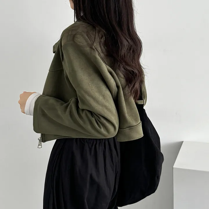 [핵이쁨🤎 *어깨패드O,절개라인* 스웨이드자켓 세무자켓 봄신상] 토너절개카라스웨이드자켓 상세 이미지 10