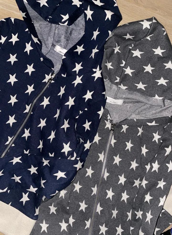 [MD소장/인기상품] y2k star pattern slim crop hood zip-up / y2k 별 스타 패턴 슬림 크롭 후드 집업 상세 이미지 4