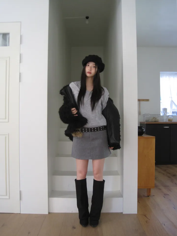 긴팔 티셔츠 모델 착용 이미지-S1L21