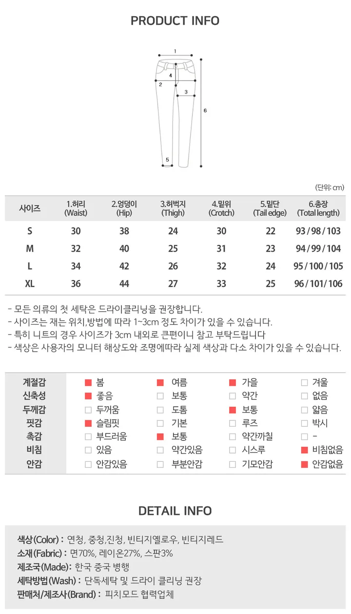 [봄옷/키작녀] 군살쏙- 앤트리 투버튼 하이웨스트 세미부츠컷 워싱 데님 팬츠 (5color) 상세 이미지 10
