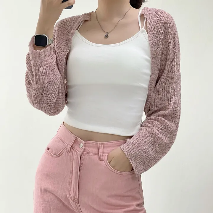 [여리핏/지금부터 쭉~] 엘르 볼레로 가디건 크롭가디건 여름가디건 상세 이미지 12
