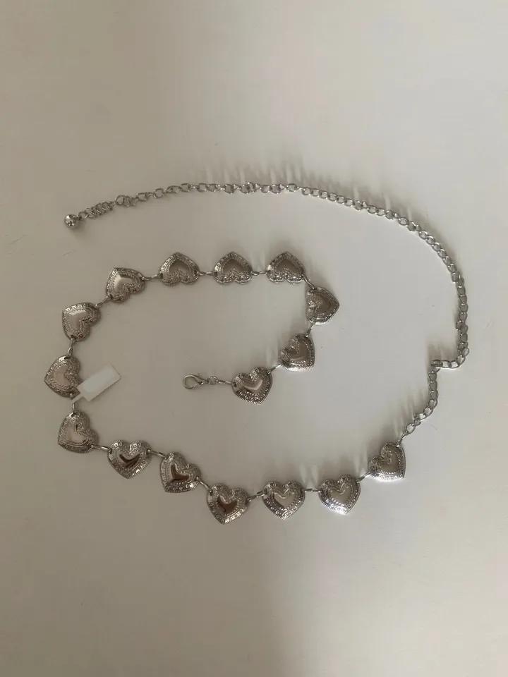 00s　archive　unknown　ハート　パピヨン　シルバーチェーンベルト 00s archive unknown ハート パピヨン シルバーチェーンベルト
