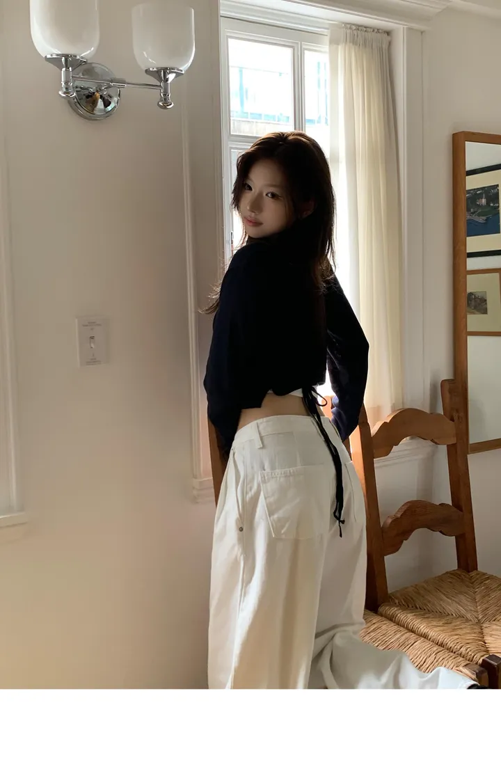 [잘록 허리 핏조절🖤] 리본 스트랩 라운드넥 가디건 - 4color 상세 이미지 11