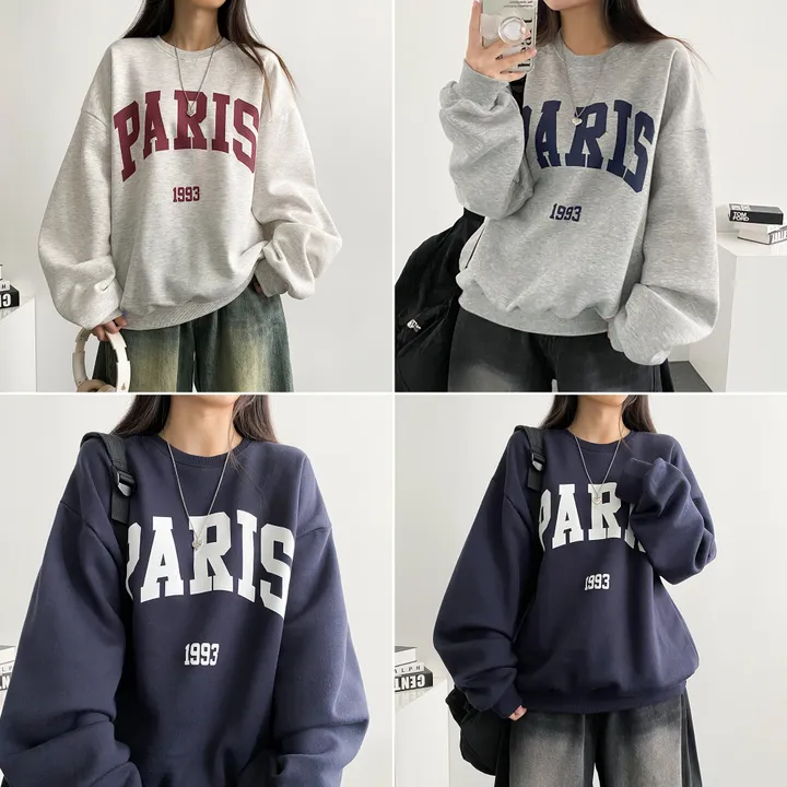 ⭐ 봄버전! [데일리!/묶음할인] 오버핏 파리스 빅레터링 맨투맨 3color 상세 이미지 4