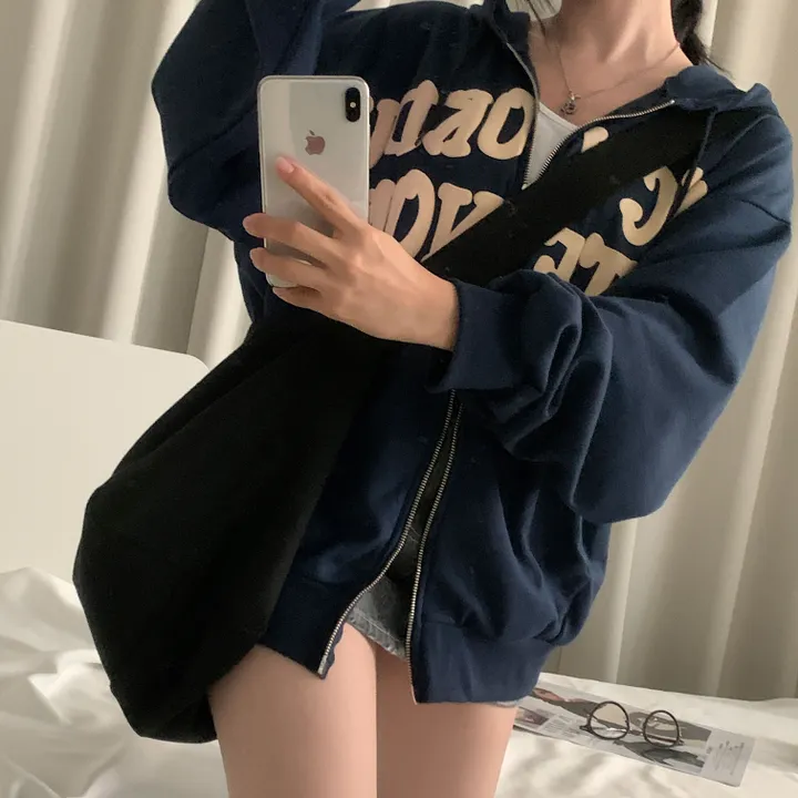 [기모추가!/만족도100%] 크루아상 발포 오버핏 레터링 후드집업,점퍼 - 4color 상세 이미지 18