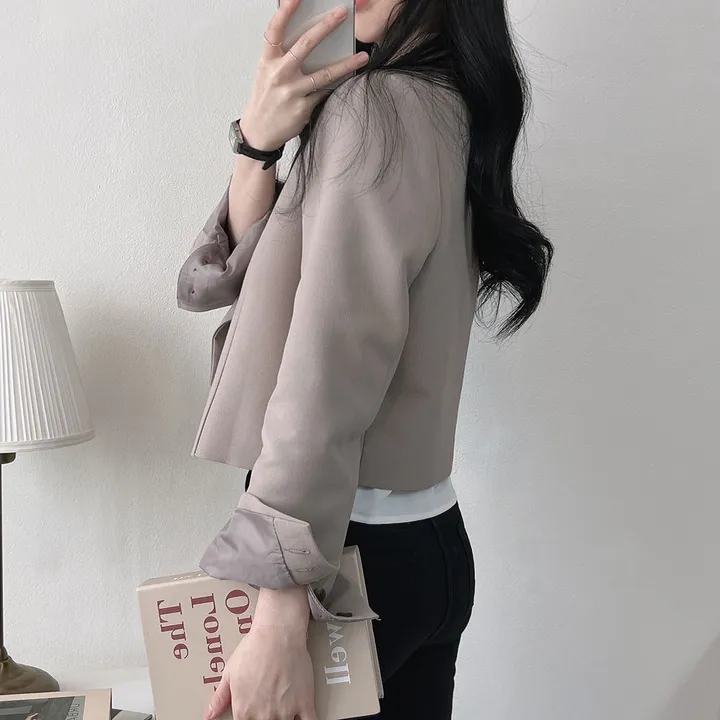 봄자켓*.* [패드없는, 퀄리티굿] 소매트임 크롭 자켓 상세 이미지 29