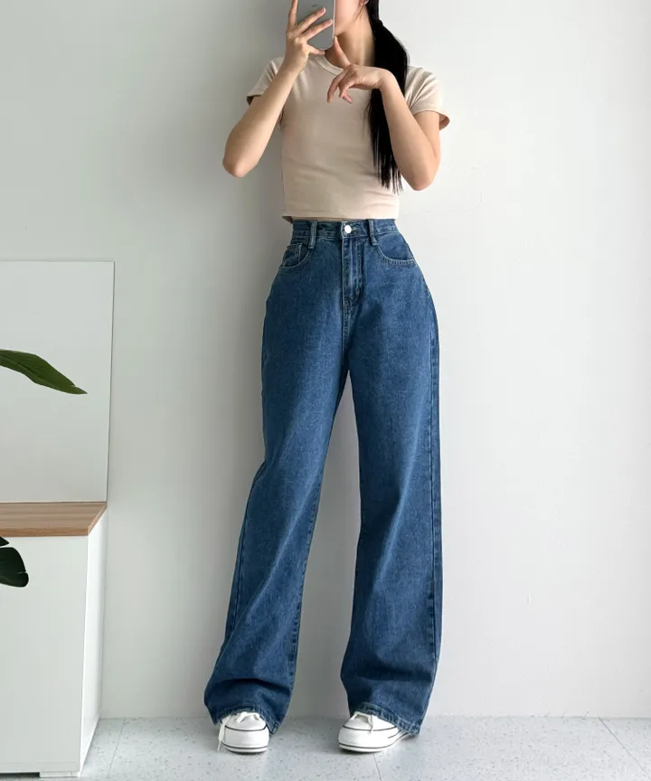 [3단기장/~2XL/6color/핫아이템]노수선와이드기획데님팬츠 상세 이미지 73