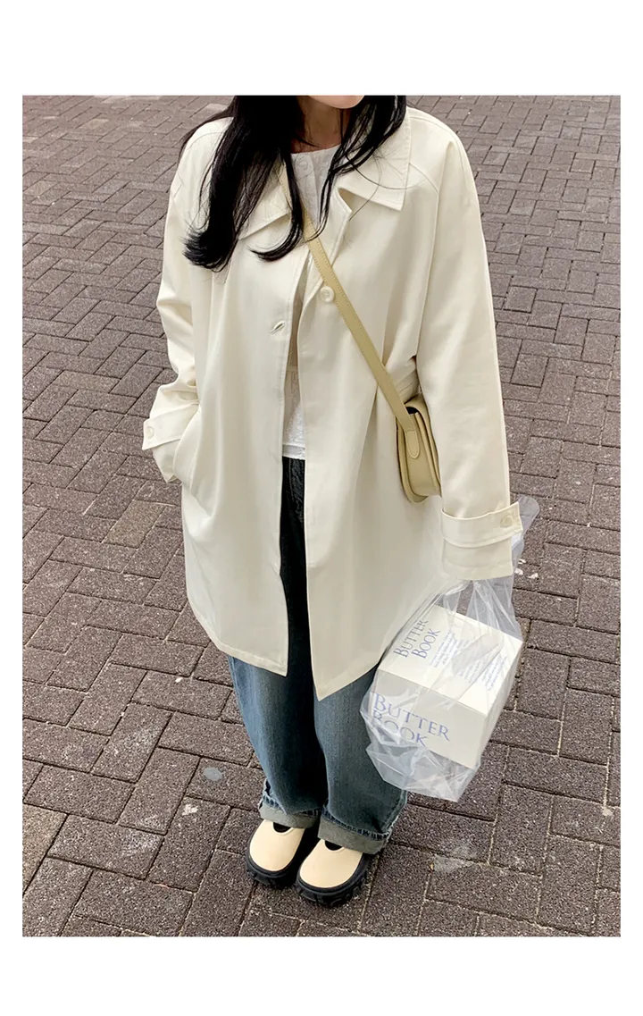 [간절기필수!베이직한♥]밀스래글런하프트렌치CT 상세 이미지 10