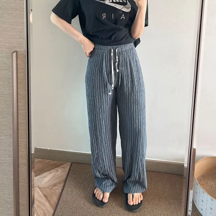 🎀핏보장🎀 찰랑 모던 스트라이프 밴딩팬츠 잠옷바지 마실룩 상세 이미지 44