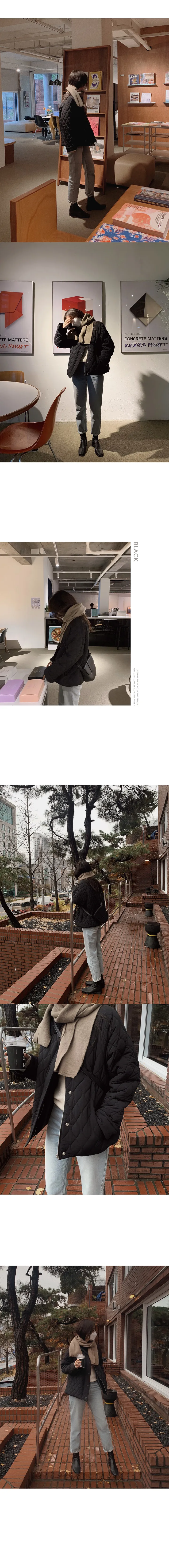[🤎아우터] 매트 바버패딩 (4온스+플리스내피) - 3 color (SLOWMADE/자체제작/사이즈세분화/이중잠금/코듀로이/배색카라) 상세 이미지 34