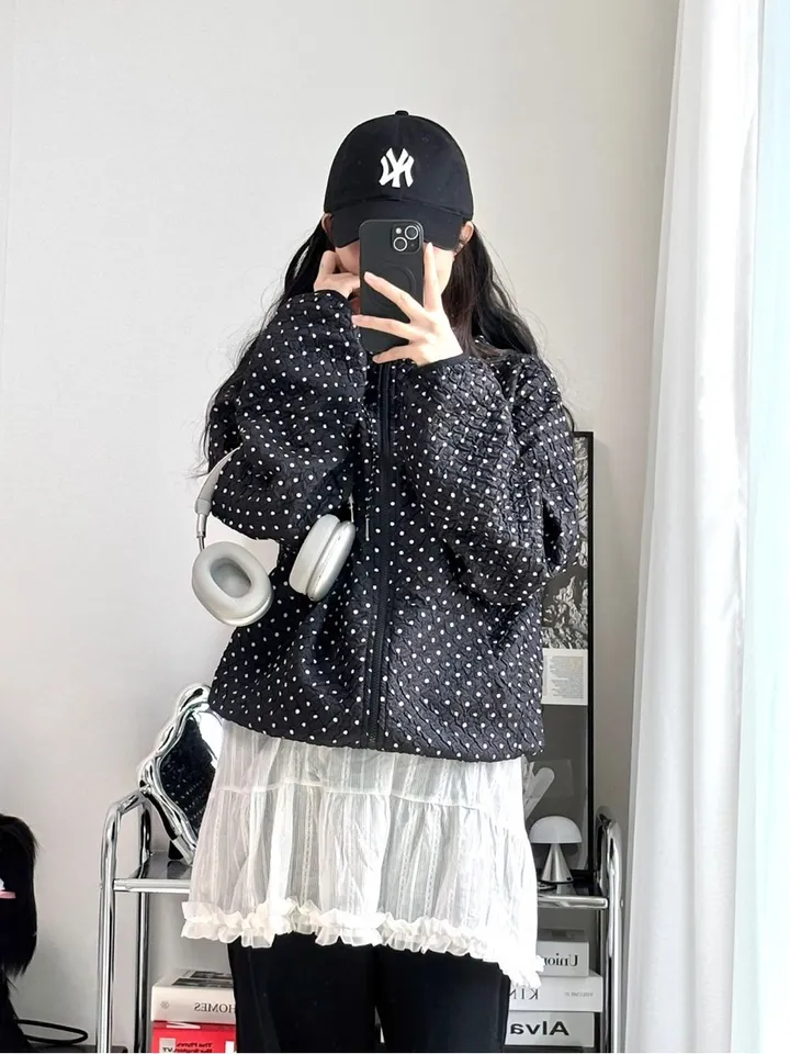 💝인기아우터💝주문폭주[봄아우터] 엔티JP 엠보 도트 후드 집업 /떙땡이/바람막이/봄/여름/아우터/얇은집업 - 2color 상세 이미지 23