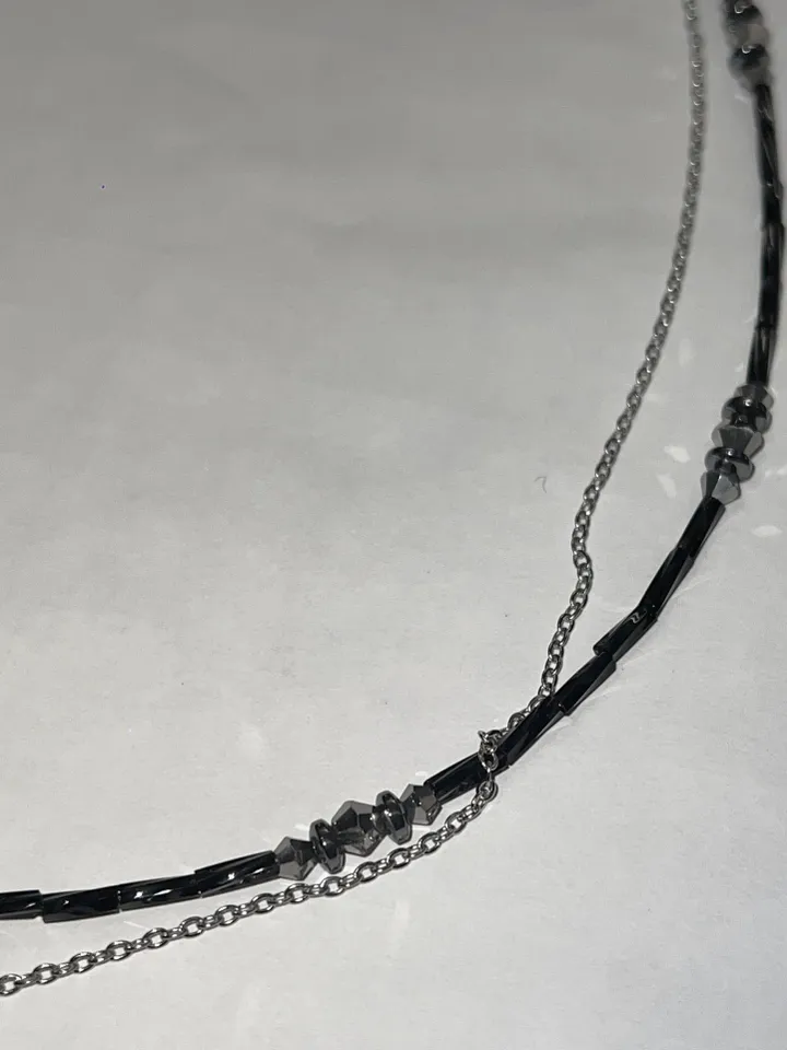 [2 set🖤] Antique Ball Layered Beads Necklace / 앤틱 볼 레이어드 비즈 목걸이 상세 이미지 5