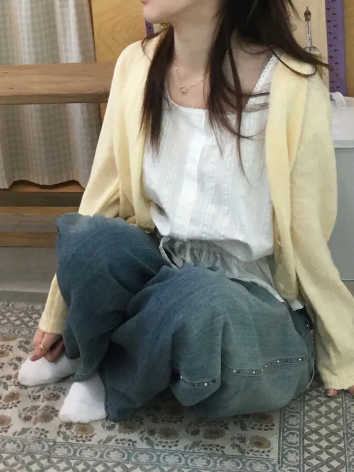 [봄신상💐](5colors/파스텔색감🌈🖍️) 레이어드 펀칭 라운드넥 니트 봄 가디건 cd 상세 이미지 171