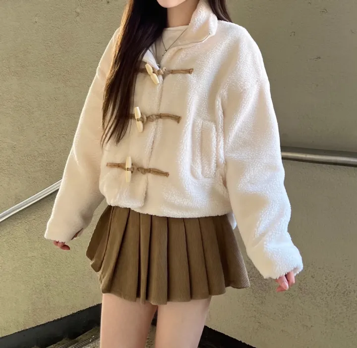 🚀당일출고🚀[뽀글이/누빔🔥/왕따뜻!/떡볶이/크롭]떡볶이뽀글이 떡볶이점퍼 누빔점퍼 떡볶이숏코트 뽀글이자켓 양털자켓 크롭아우터 상세 이미지 11