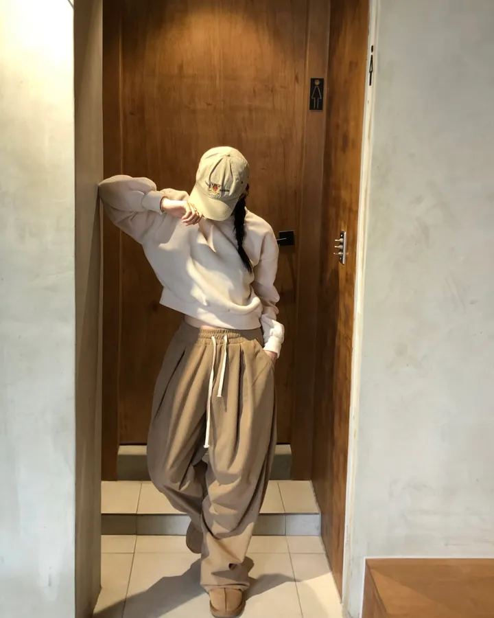 [데일리/*핏보장*] 코듀로이 골덴 핀턱 밴딩 팬츠 - 7colors (맞주름 허리 밴딩 와이드팬츠 롱다리핏 골반보장) 상세 이미지 13