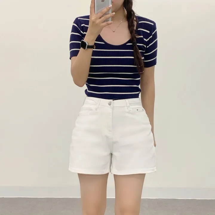 당일🚀[쿨여름팬츠!/군살커버] 하임 하이웨스트 스판 기본 반바지 3부팬츠 화이트팬츠 블랙팬츠 여름팬츠 상세 이미지 19