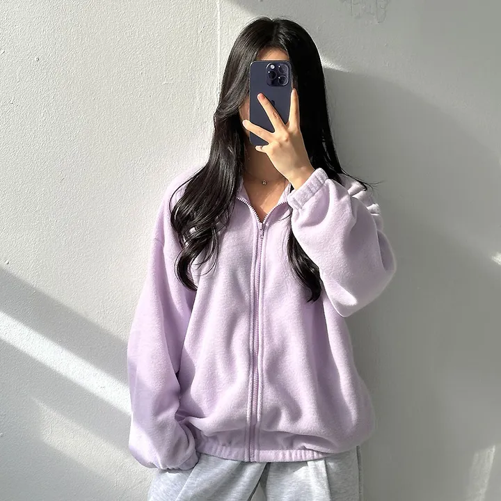 [교복템/루즈핏] 윈터 보송 플리스 집업 - 4color 상세 이미지 20