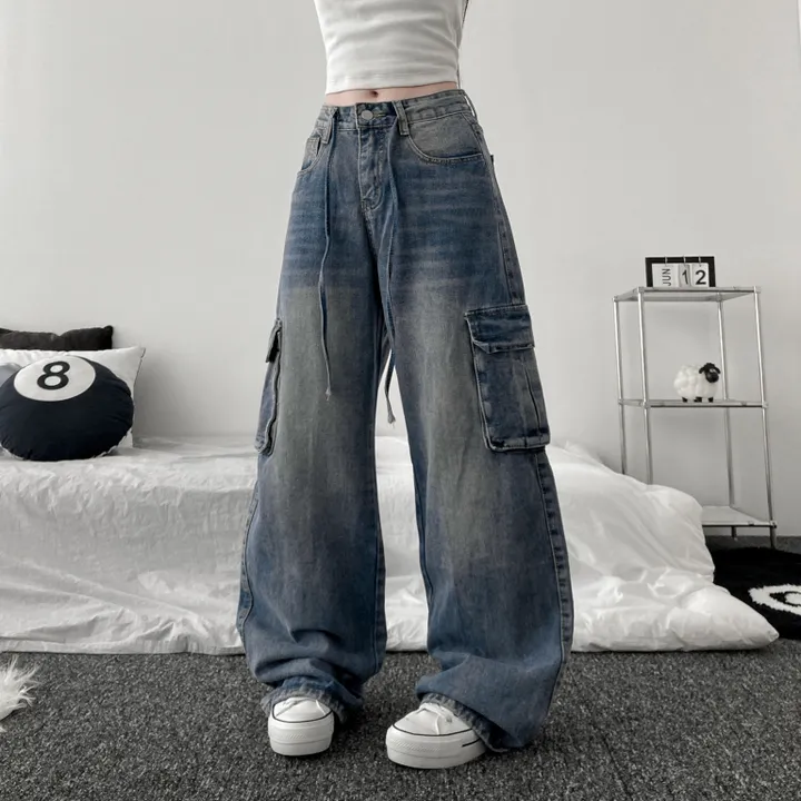 vintage strap wide cargo pants [ 빈티지 스트랩 카고 와이드 데님 팬츠 ] 상세 이미지 6