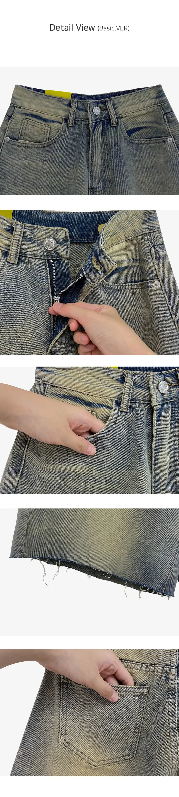 [버뮤다입문👖S~XL] *허리조절* 빈티지 워싱 카고 데님 버뮤다 반바지 5부 숏 팬츠 봄 간절기 청바지 썸머 하프 바지 스트랩 y2k 하이웨스트 하체커버4type 상세 이미지 42