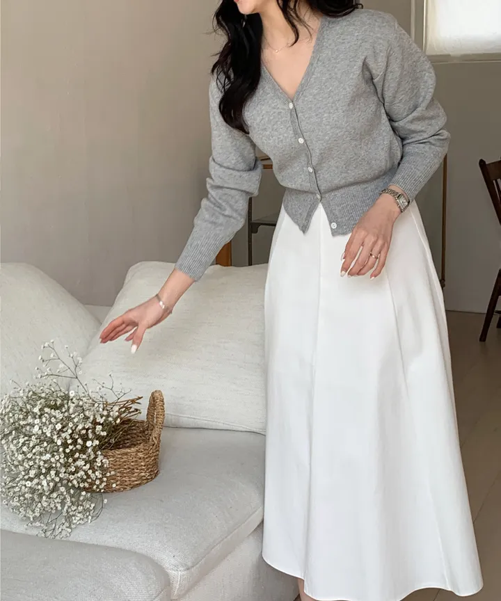 [봄신상/베이직/데일리] 빌리 브이넥가디건 7color 핑크그레이노랑 시보리 여리 니트 상세 이미지 10