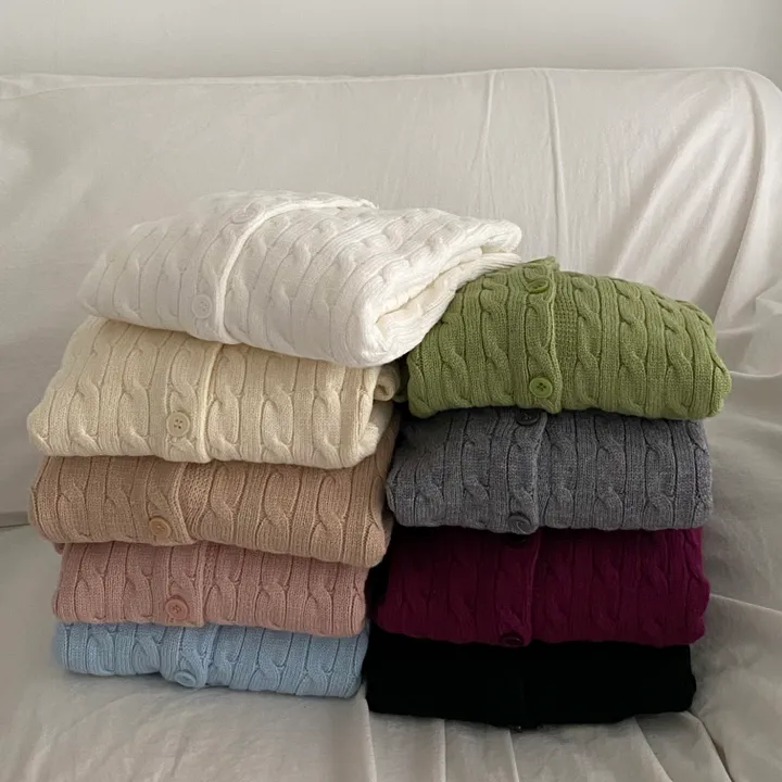 [NEW봄신상✨]데일리 라운드넥 베이직 기본 꽈배기 가디건 긴팔 9color 상세 이미지 8