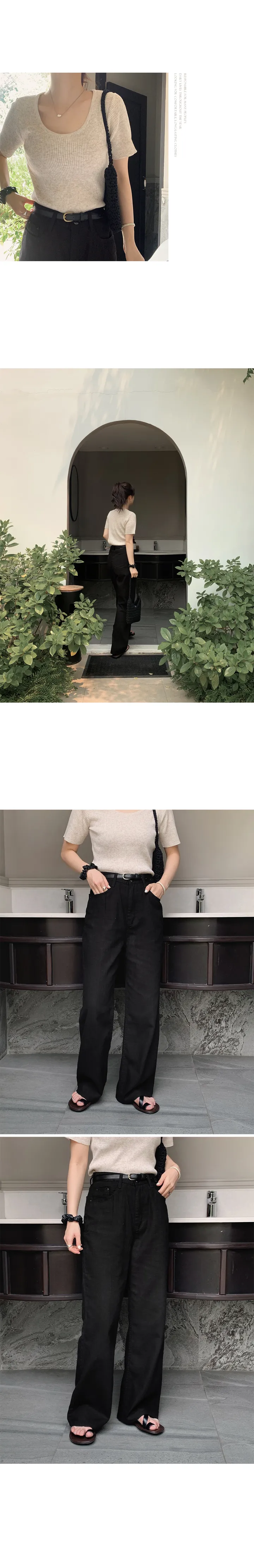 [👀허리밴딩/후들팬츠] 투데이 에어썸머 와이드팬츠 (+기본/롱ver) - 4 size (SLOWMADE/자체제작/봄팬츠/여름팬츠/바지/세미와이드/편안함/데일리) 상세 이미지 42