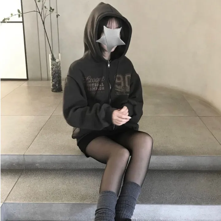 (기모없는버전) 빈티지 후드집업 2color 간절기 아우터/투웨이집업 상세 이미지 29