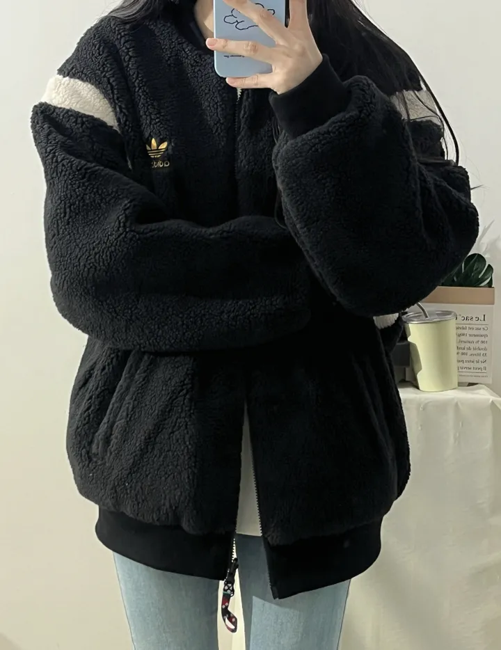 아디다스 남녀공용 오리지널스 셰르파 후리스 양털 뽀글이 봄버 리버서블 자켓 2컬러 IX4215,IX4214 상세 이미지 8