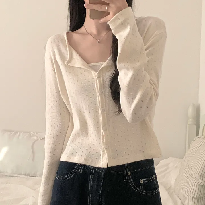 로로 펀칭 가디건 (8color) 상세 이미지 37