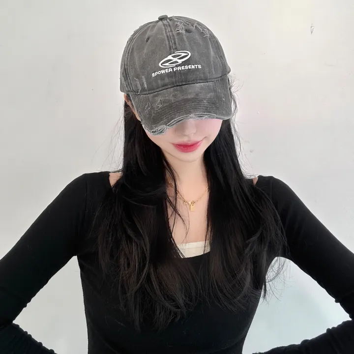 [🧢+팔찌+안경+캡가드증정❤/묶음할인✨] 캐피튜드 빈티지 리퍼 이파워 프리젠츠 볼캡 - 연예인핏 데일리 남녀공용 소두핏 레트로 소두핏 대두커버 연예인 아이돌 사계절 커플 모자 상세 이미지 22