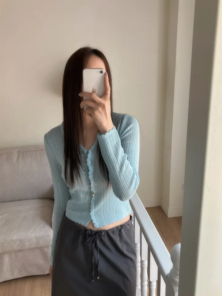 [썸머/데일리]웨이브 펀칭 썸머 가디건(4컬러) 상세 이미지 35