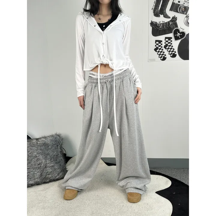 기모선택❤️[UNISEX/기획특가/4size!]올데이 원턱 라인 루즈 와이드 트레이닝 팬츠(2color) 상세 이미지 28