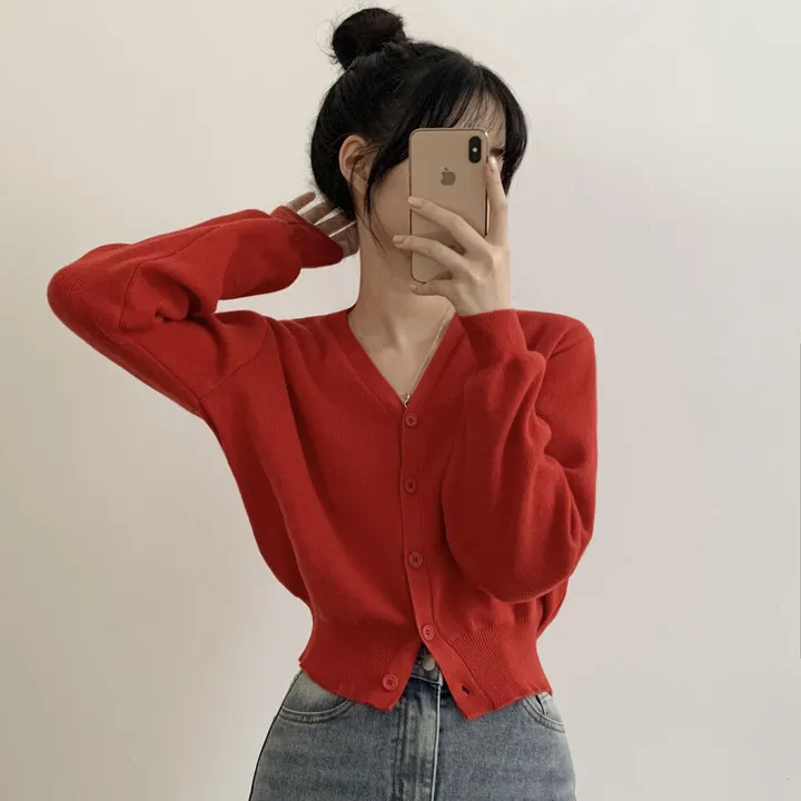 [팔뚝살커버!] 허리잘록~ 포근 브이넥 데일리 브이넥 아방핏 니트가디건 상세 이미지 16