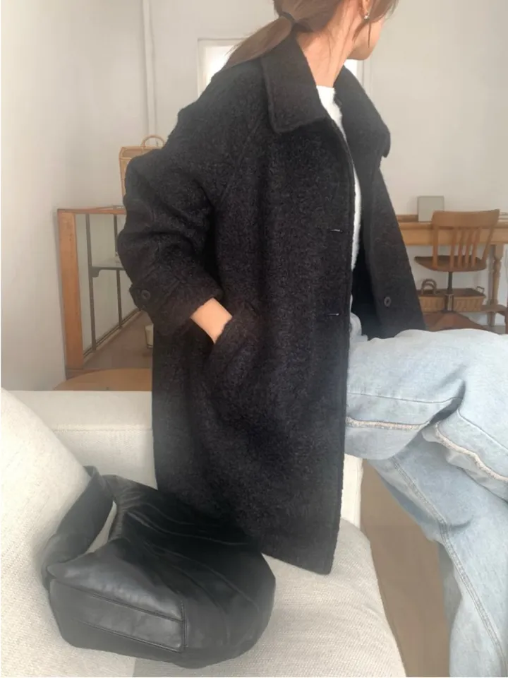 [울코트/울40%/누빔] 코지 부클코트 하프코트 코트 (3colors) 상세 이미지 75