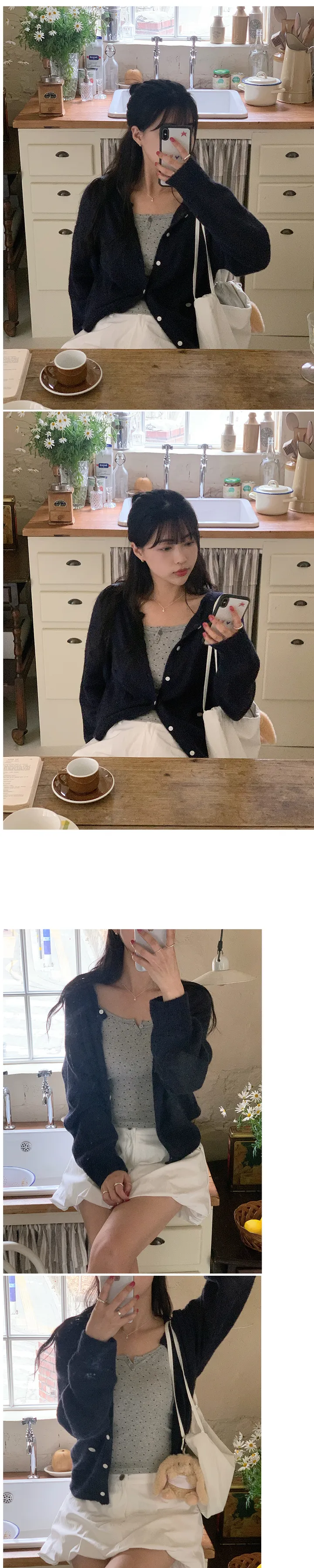 당일/봄가디건🌸 [here you] 퍼지 모헤어 cardigan - 5color (벚꽃룩/울가디건/모헤어니트/나들이룩/봄니트) 상세 이미지 50