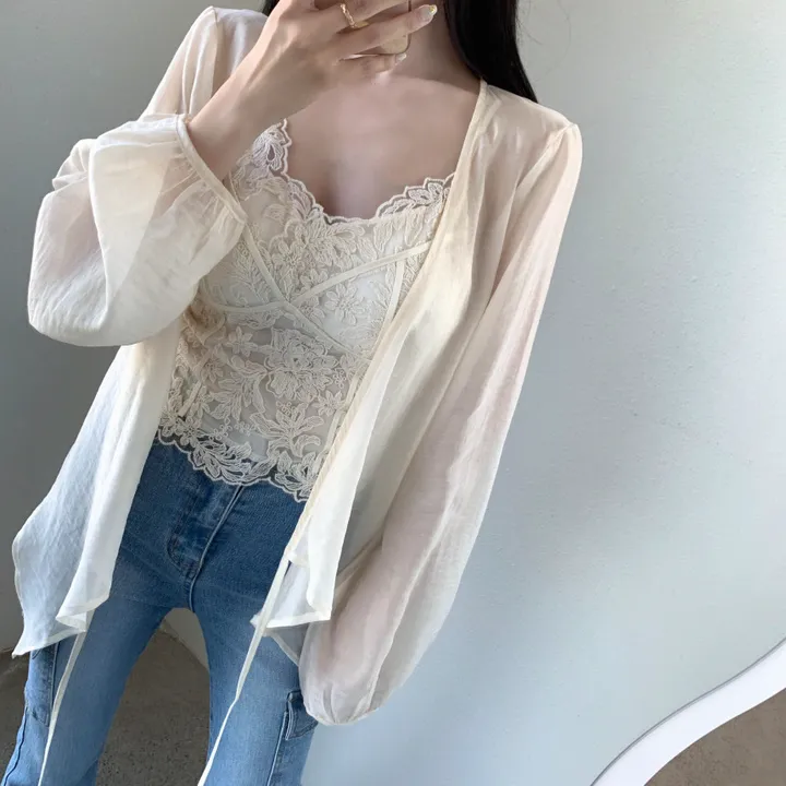 실루엣 썸머 시스루 가디건 상세 이미지 9
