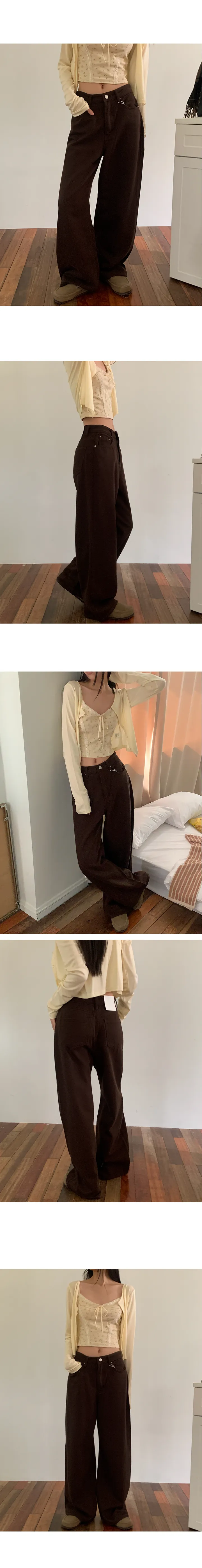 [데님버전추가/일부당일/XL사이즈추가🔥/누적2만장/프리미엄/핏보장/후기보장] 포트리 코튼 와이드 팬츠 상세 이미지 4