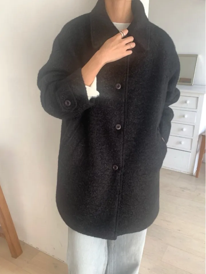 [울코트/울40%/누빔] 코지 부클코트 하프코트 코트 (3colors) 상세 이미지 70