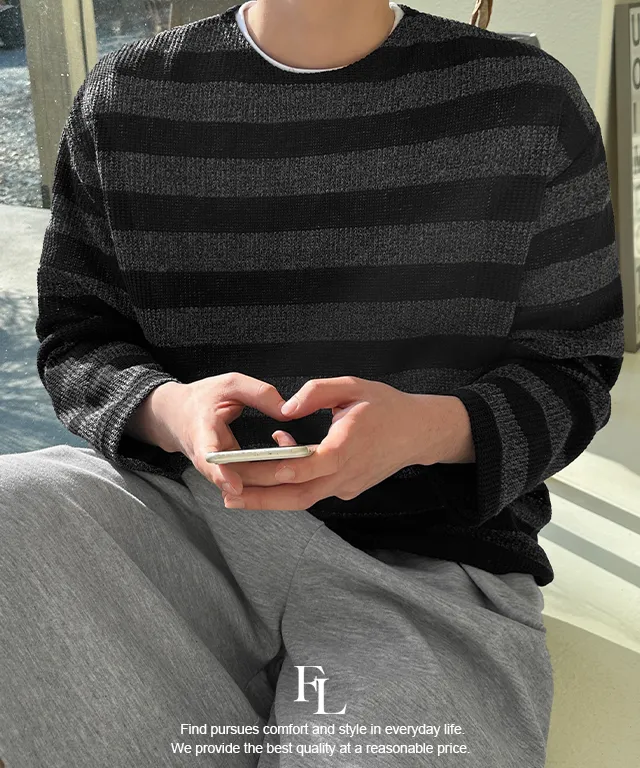 Pigment Track Line Layered Long Sleeve (3color) - 4910