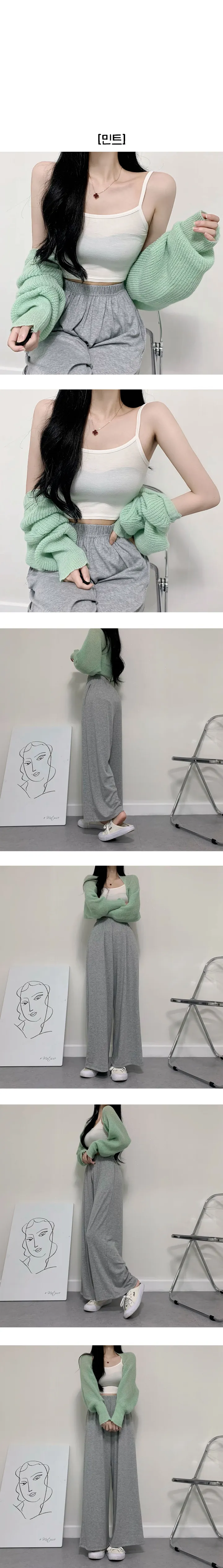 [최저가/모델소장] 봄 여름 가을까지 쭈욱~ 파스텔 니트 볼레로 가디건 상세 이미지 3