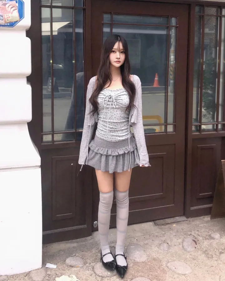 [부해보임X/여리핏..💭] 플라워 비즈 셔링 나시 볼레로 가디건 세트 *3color/최저가 상세 이미지 3