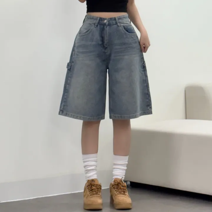[카펜더버뮤다🐰/숏&롱/~2XL] 아일렛 카펜더 5부 7부 버뮤다 데님 숏팬츠 여름반바지 기장선택 남녀공용 하체커버 빅사이즈 (5Col) 상세 이미지 28
