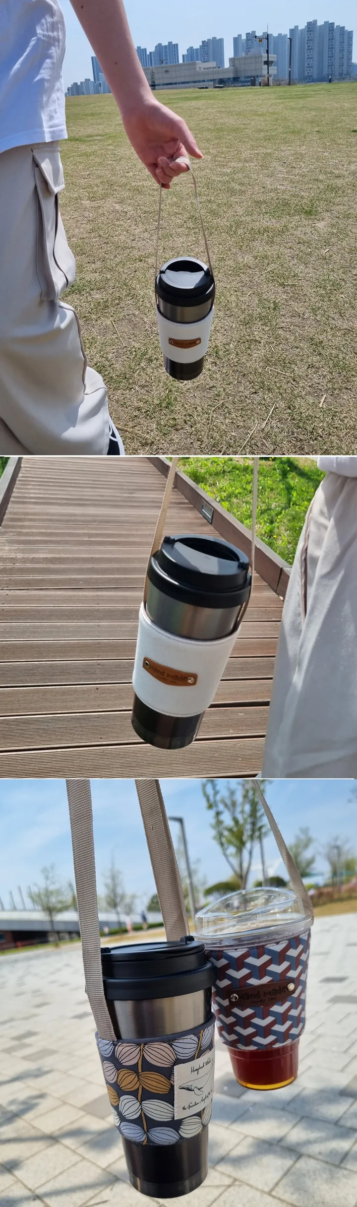 [자체제작]다회용컵홀더(1+1할인) 드링크백 텀블러백 텀블러홀더 상세 이미지 5
