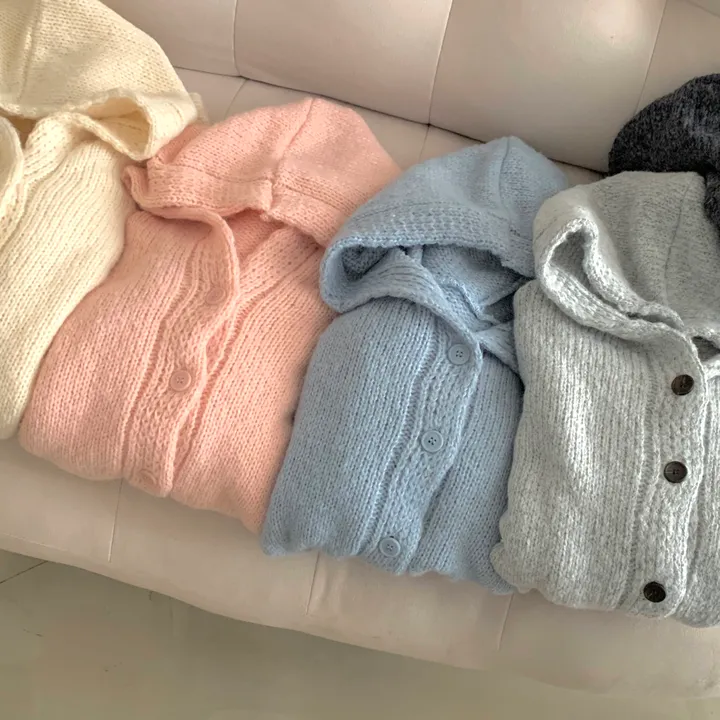 [후기보장*.*/루즈핏🤍] 보호본능, 아방핏 도톰 니트 후드가디건 - 5color 상세 이미지 2