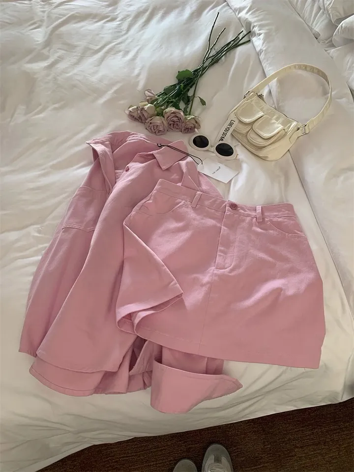 🎀봄신상 탄탄이 투피스 스커트세트 셔츠 남방 코디해결 상세 이미지 1
