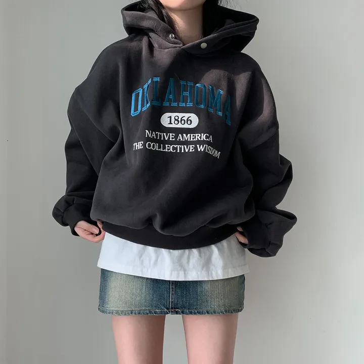 [대박핏보장✨/98%만족/진그레이 당일출고!] 자체제작 #크치Made 꿈에 나온 핏, 오클라호마 1866  양기모 맨투맨 긴팔 후드티 ; 5컬러 상세 이미지 86