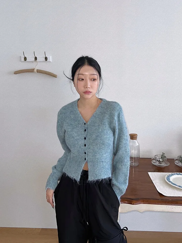 비교불가![러블리핏/고퀄] 베리믹스 보카시 스프링 버튼 가디건 / 간절기 봄 가을 루즈핏가디건 아방 크롭 상세 이미지 6