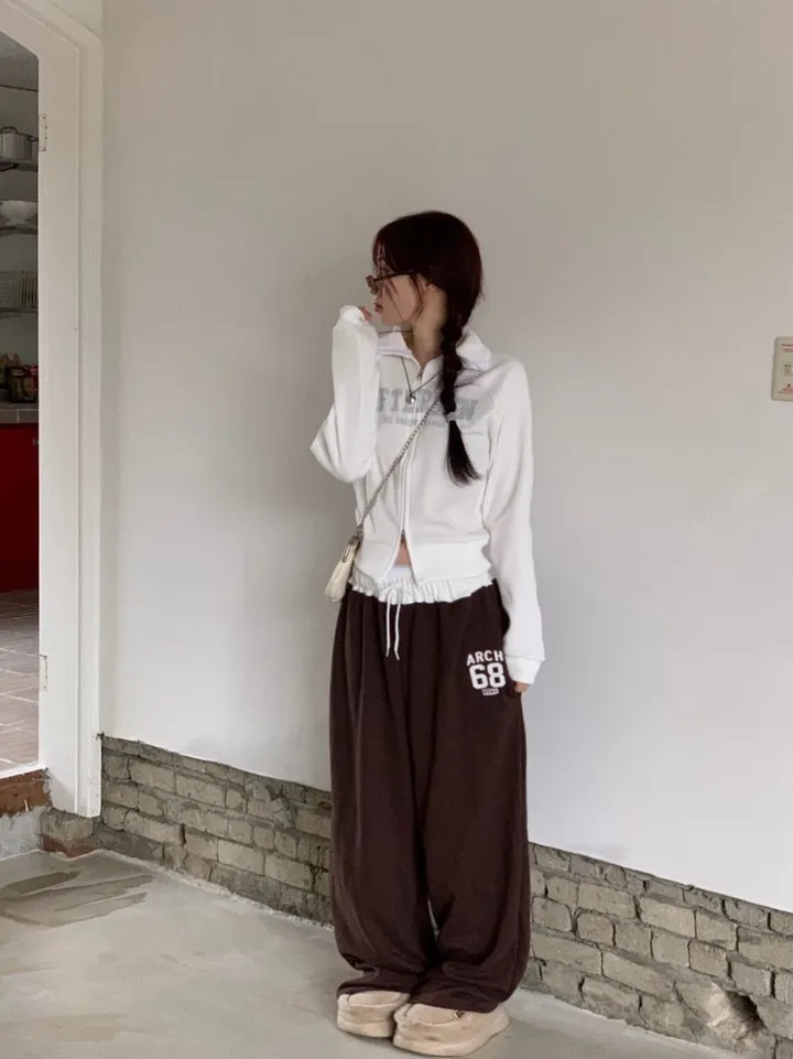 [기모원단ෆ투지퍼]토미 빈티지 레터링 프린팅 나그랑 투웨이 하이넥 카라넥 시보리 집업 점퍼 2color 상세 이미지 46